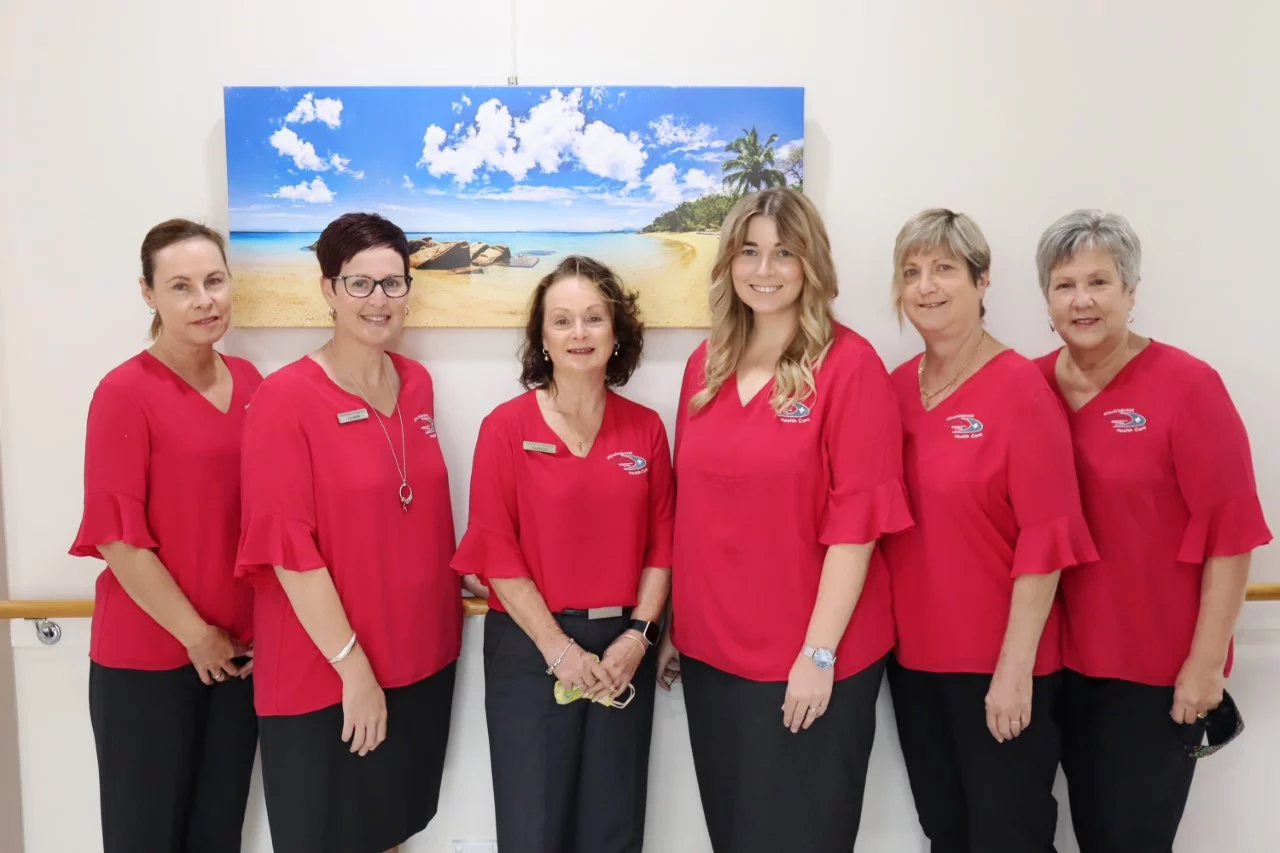 Administrative staff at the Hinchinbrook Health Care reception desk